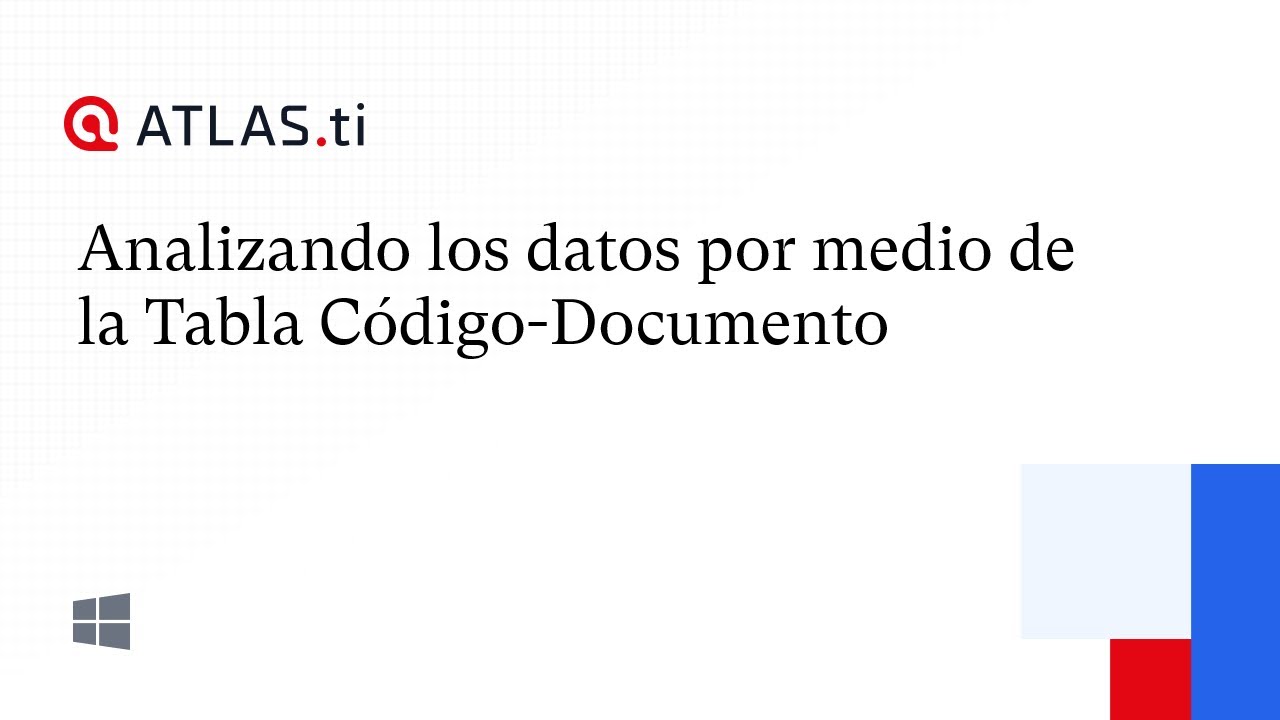 Tabla Código-Documento - ATLAS.ti 22 Windows
