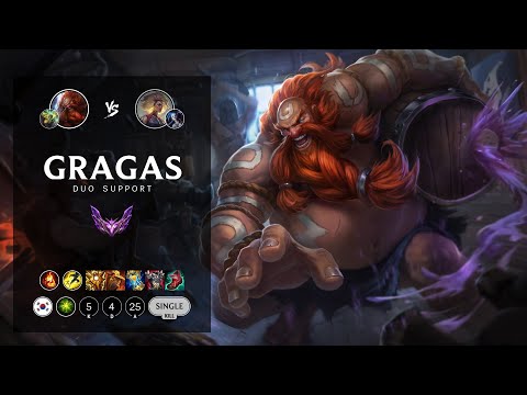 Gragas Support vs Rell - KR Master Patch 12.14