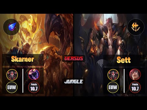 GrandMaster SKARNER [Phase Rush] (Jungle) VS  SETT - Grandmaster EUW Patch 10.7
