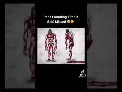 What eren's founding titan should and would've looked like if gabi missed the shot #shorts