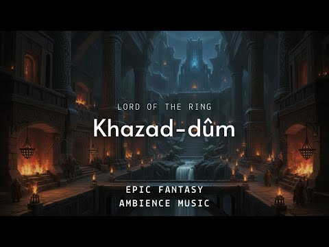 Khazad-dûm Ambience | Deep Dwarven Halls of Middle-earth 🕯️ (Epic Fantasy ASMR Music)