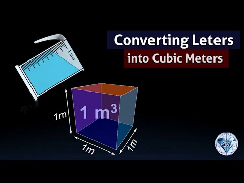 Part of a video titled How to convert centimeter cube to cubic meter and Liter to meter cube
