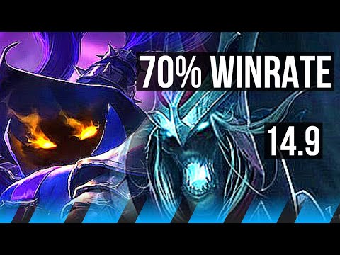 VEIGAR vs KARTHUS (MID) | 70% winrate, 45k DMG | EUW Diamond | 14.9