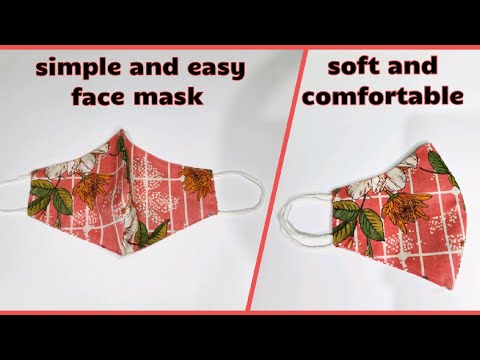Fabric face mask making at home/  Easy and simple mask sewing tutorial/ DIY face mask