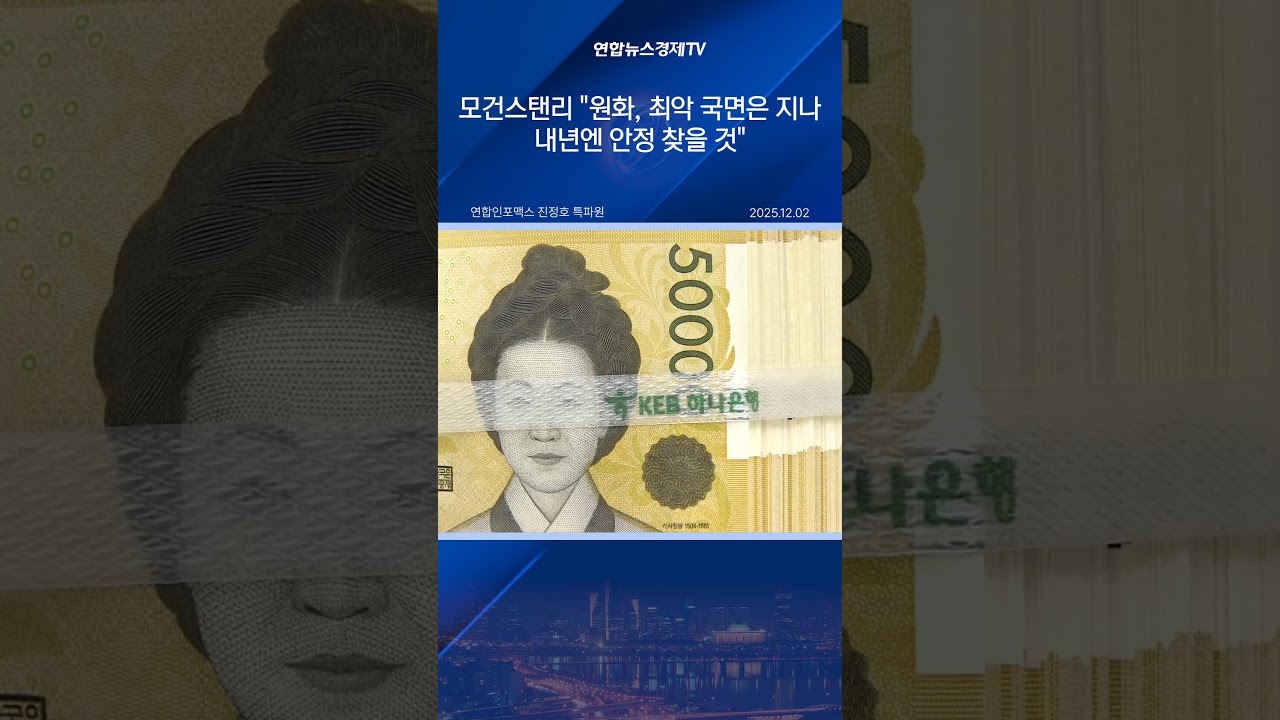 모건스탠리 "원화, 최악 국면은 지나…내년엔 안정 찾을 것"