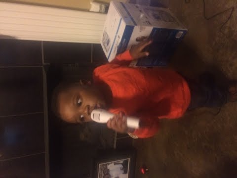 HE PUT THE MIC IN HIS MOUTH AND BROKE IT!!