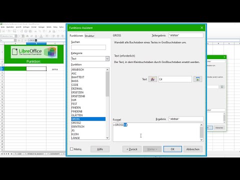 Einfache Funktionen in Calc - LibreOffice 6 (German/Deutsch)