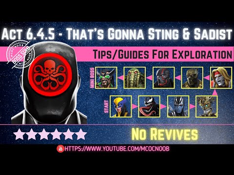 MCOC: Act 6.4.5 - That's Gonna Sting, Stung Once -Twice Shy & Sadist - Story quest - Tips/guides