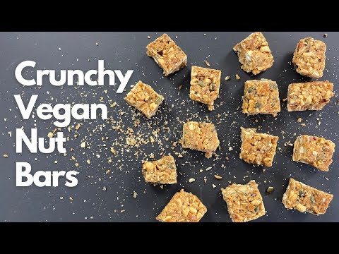 Crunchy Nut Bar Recipe | Vegan Snack Recipe | Indian Nut Bars | Homemade Nut Bars | Healthy Snacks