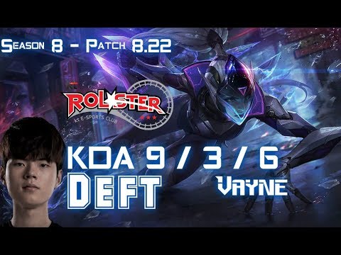 KT Deft VAYNE vs KAI'SA ADC - Patch 8.22 KR Ranked