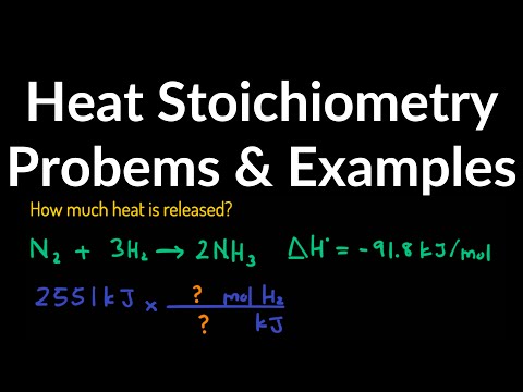 Heat / Enthalpy (∆H) Stoichiometry Practice Problems & Examples with Thermochemical Equations