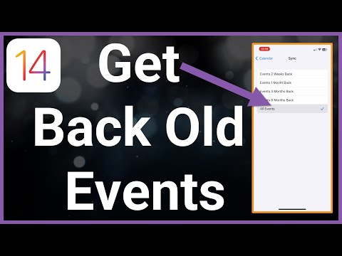 How To Get Back Old Calendar Events On iPhone