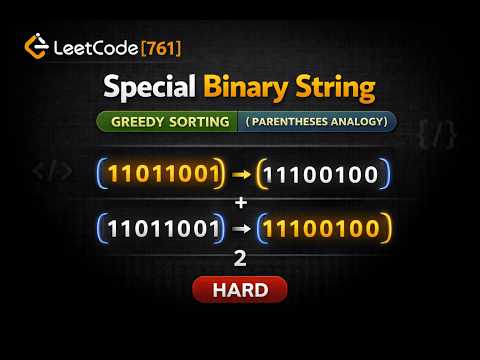 Leetcode 761 Special Binary String Recursion Greedy Explained