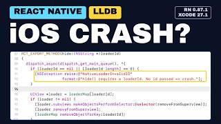 Debug React Native iOS Crashes in Xcode: Live Fix with LLDB