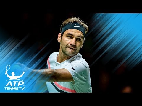 FUNNY: Roger Federer calling own serve out! | Rotterdam 2018 Quarter-Final