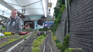 preview picture of video 'Video Fahrt auf der Modellbahnanlage des Modelleisenbahnclub Landshut Bayern  2014 (FullHD)'