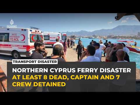 At least eight dead, crew detained after ferry capsizes off Northern Cyprus