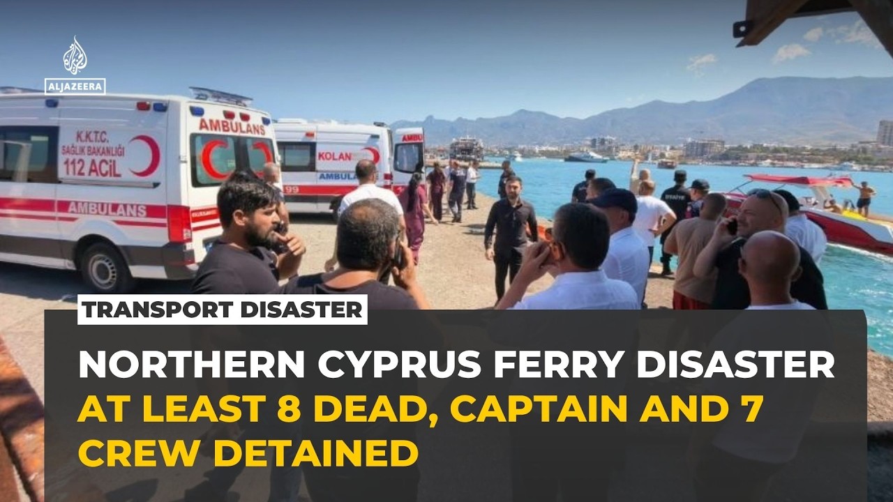 At least eight dead, crew detained after ferry capsizes off Northern Cyprus