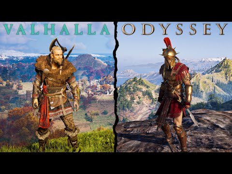 Assassin's Creed Valhalla vs Odyssey Comparison - Direct Comparison! Attention to Detail & Graphics!