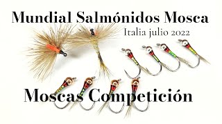 Moscas de Competición para el Mundial Salmónidos Mosca Italia julio 2022.