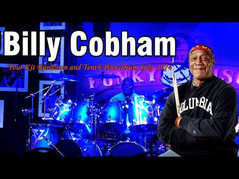 Billy Cobham, drum master. Tour Kit Rundown and Tenth Pinn Drum Solo  1974