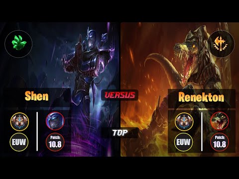 Challenger SHEN [Grasp of the Undying] (Top) VS  RENEKTON - Challenger EUW Patch 10.8