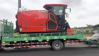聽說台灣只有4台的久保田DR 6130割稻機 倒車上車
