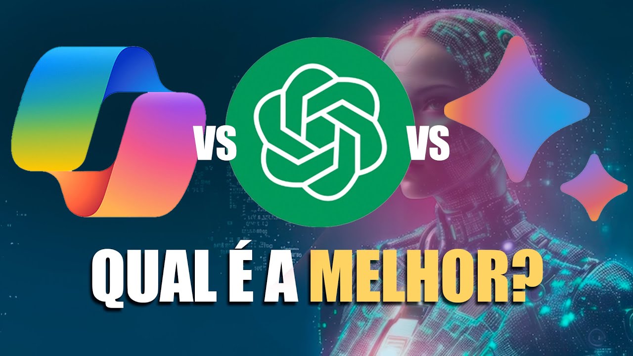 Qual a MELHOR INTELIGÊNCIA ARTIFICIAL GRATUITA? Copilot vs. ChatGPT vs. Google Gemini