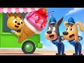 Cardboard Ice Cream Truck Fun Story Kids Cartoon Sheriff Labrador
