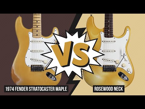 Audio Comparison 1974 Stratocaster Maple Neck vs. Rosewood Neck (no talking)