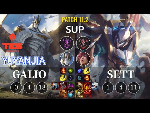 TES yuyanjia Galio vs Sett Sup - KR Patch 11.2