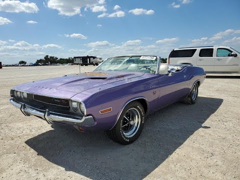 1970 DODGE CHALLENGER 440 Convertible, TOTAL LOSS, ENGINE FIRE, LOCATED AT COPART.