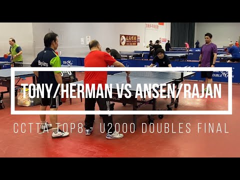 Rajan/Ansen vs Tony/Herman - CCTTA Top8 - U2000 Doubles - Final match - March 5, 2023