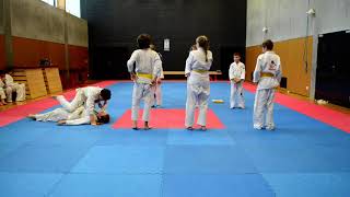 2019.05.30 - Zkouška na žlutý pásek (Florián Nykodým, Zuzana Tretiníková, Alena Pižlová, Josef Pižl, Tomáš Loukota)