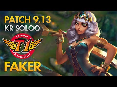 SKT T1 Faker - Qiyana Mid Lane - KDA 14/4/9