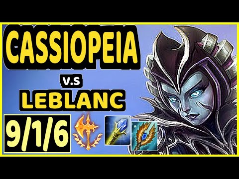 BACA (CASSIOPEIA) vs LEBLANC - 9/1/6 KDA MID CHALLENGER GAMEPLAY - EUW