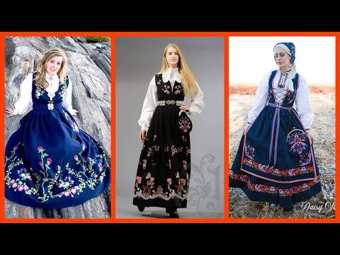 Norway traditional dresses | Norwegian bunad dress | Norway girls outfits | Samfree Styles