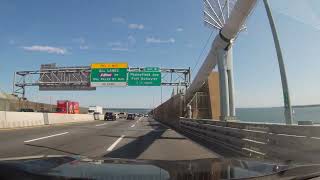 Driving Across The Throgs Neck Bridge - New York City