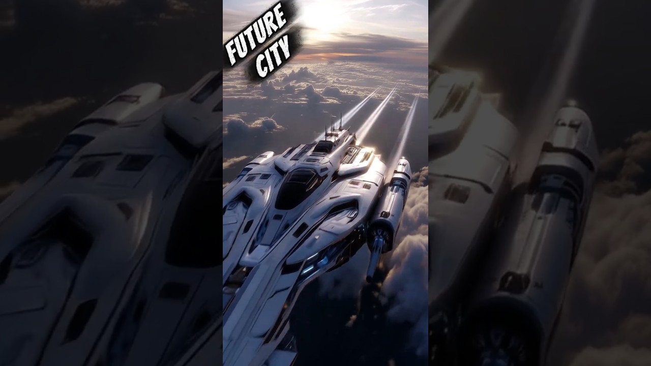 Future City 🌌 A Sci-Fi Sky Station Above the Clouds