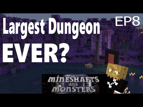 LARGEST MINECRAFT DUNGEON EVER? | Mineshafts and Monsters Ep8