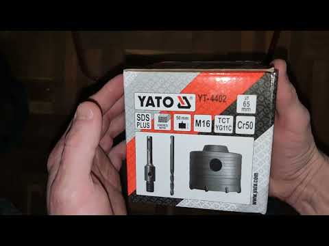 Сверло коронка по бетону 65 мм с направляющей SDS+ YATO (YT-4402)