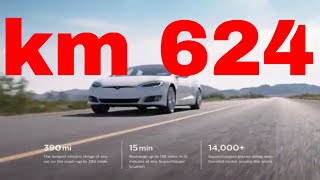 טסלה מודל אס/אקס עם טווח חדש, 624ק״מ