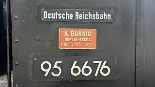 preview picture of video 'Lokomotive MAMMUT von 1919 ~ DR 95 6676 ~ Technisches Denkmal'