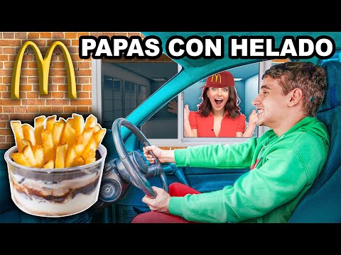 🍟pidiendo RECETAS LOCAS en MCDONALD´S🚗*BROMA en AUTOMAC* EP2