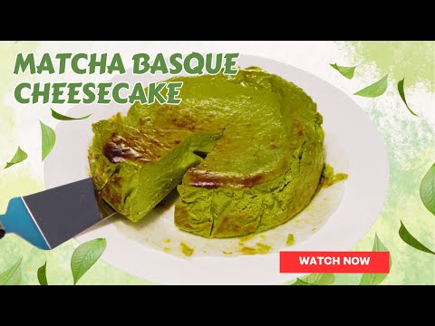 Matcha Lava Basque Cheesecake Recipe🍵Super Easy!!!