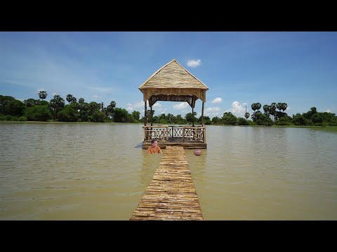 Build Bamboo Sitting Place On Water Area with Special Food