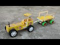 How To Make Matchbox Tractor Trolley At Home Diy Mini Tractor Trolley Science Project