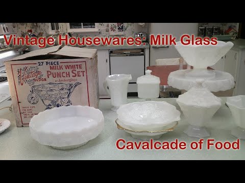 Vintage Housewares: Milk Glass Examples from Anchor Hocking, Federal Glass, and others