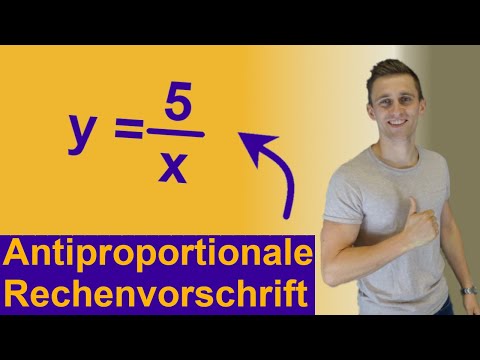 Rechenvorschrift/Formel von antiproportionaler Zuordnung bestimmen (Aus Tabelle und Graph berechnen)