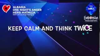 Hersi - One Night's Anger (Albania) Eurovision 2014 On screen lyrics